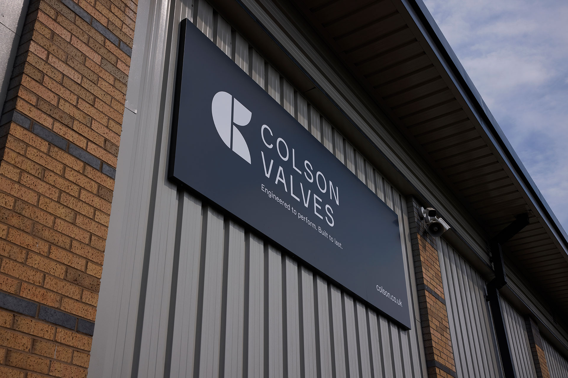 Signage on the building of Colson Valves